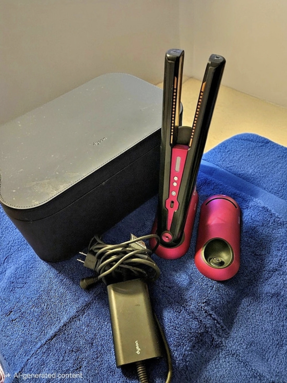 Dyson Corrale Cordless Hair Straightener Black & Pink With Extra Charging DOCK!!